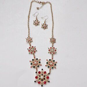 Necklace & Earrings Set in Christmas Themed Gift Box NEW